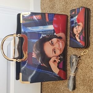 Michelle Obama Large Handbag/Tote w/matching wallet.